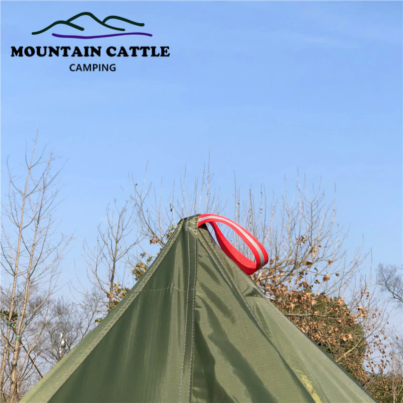 Cheap Goat Tents Ultralight Camping Pyramid Tent 3 4 Person 210T Large Rodless Teepee Tents for Family Team Outdoor Backpacking Camping Hiking Tents 
